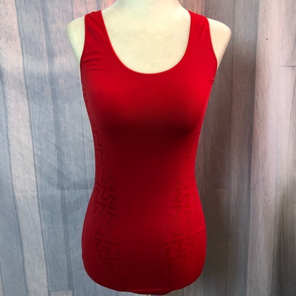 Zella Women's Tank Top size XS Red Built In Bra